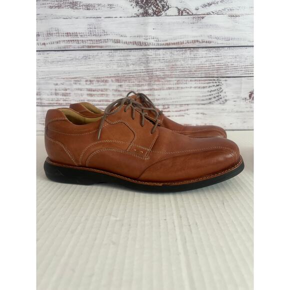 Johnston & Murphy Shuler Bicycle Toe Nebs Dress Shoe Chestnut Brown Size 11 - Picture 4 of 13